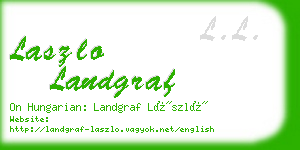 laszlo landgraf business card